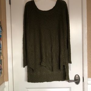 Green scoop neck sweater
